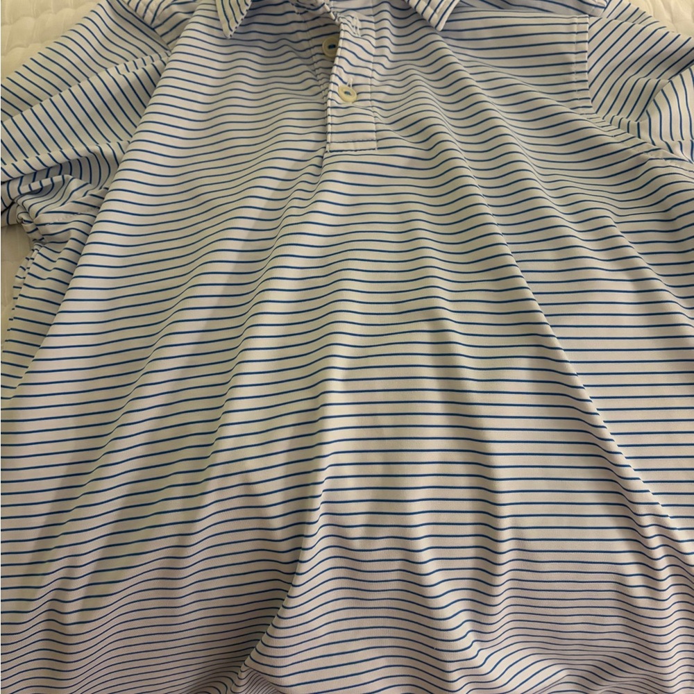 Blue Striped Men's Polo Shirt by Southern Point Co